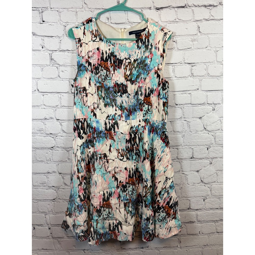 French Connection Sleeveless‎ Dress Abstract Print Fit & Flare Size 10